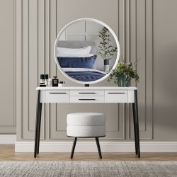 Трюмо у спальню Бланко 2 Meblipark Біло-Чорний