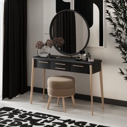 Трюмо у спальню Бланко 2 Meblipark Чорний-Сонома