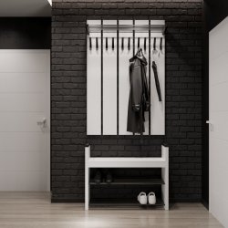 Передпокій Картель 3  Meblipark Біло Чорний