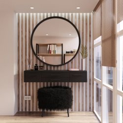 Трюмо у спальню Скарлетт 2 Meblipark колір Чорний