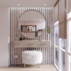 Трюмо у спальню Скарлетт 2 Meblipark колір Капучіно