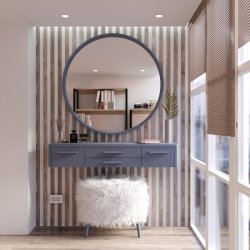 Трюмо у спальню Скарлетт 2 Meblipark колір Сірий