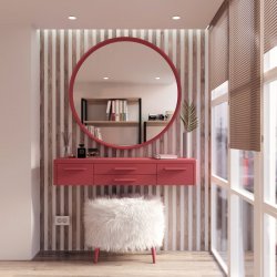Трюмо у спальню Скарлетт 2 Meblipark колір Червоний