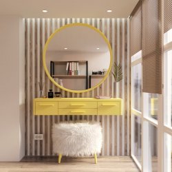 Трюмо у спальню Скарлетт 2 Meblipark колір Жовтий