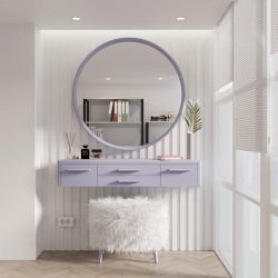 Трюмо у спальню Скарлетт 2 Meblipark колір Фіалковий