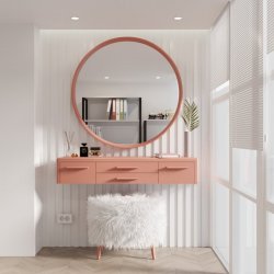 Трюмо у спальню Скарлетт 2 Meblipark колір Коралл