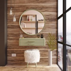 Трюмо у спальню Скарлетт 1 Meblipark колір Оливковий